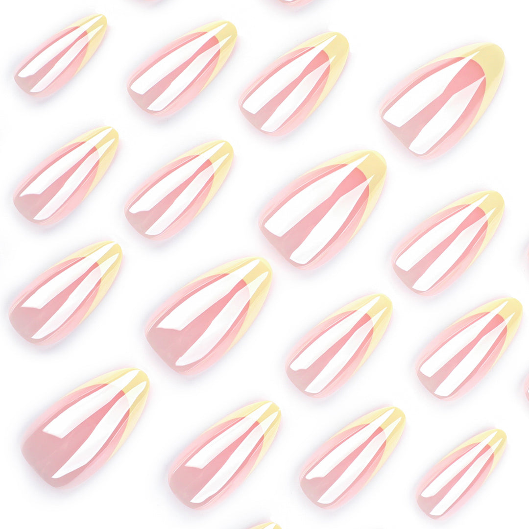 Artful Nail Extensions with Shimmering Ombre Effect Stornfield