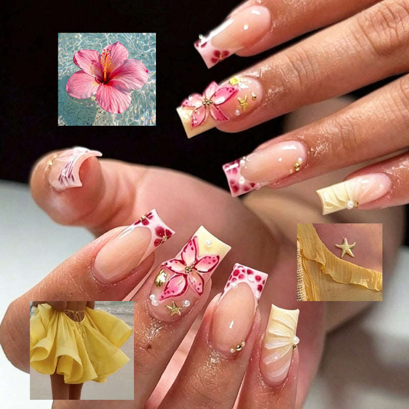 Floral Design Press-On Nail Tips Stornfield