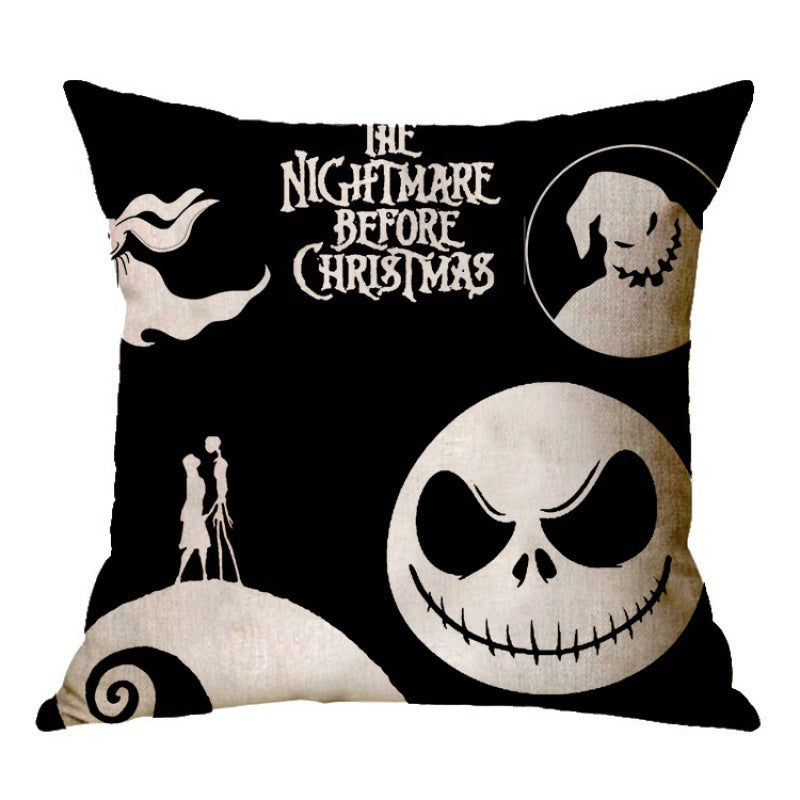 Artistic Halloween-Themed Decorative Throw Pillow