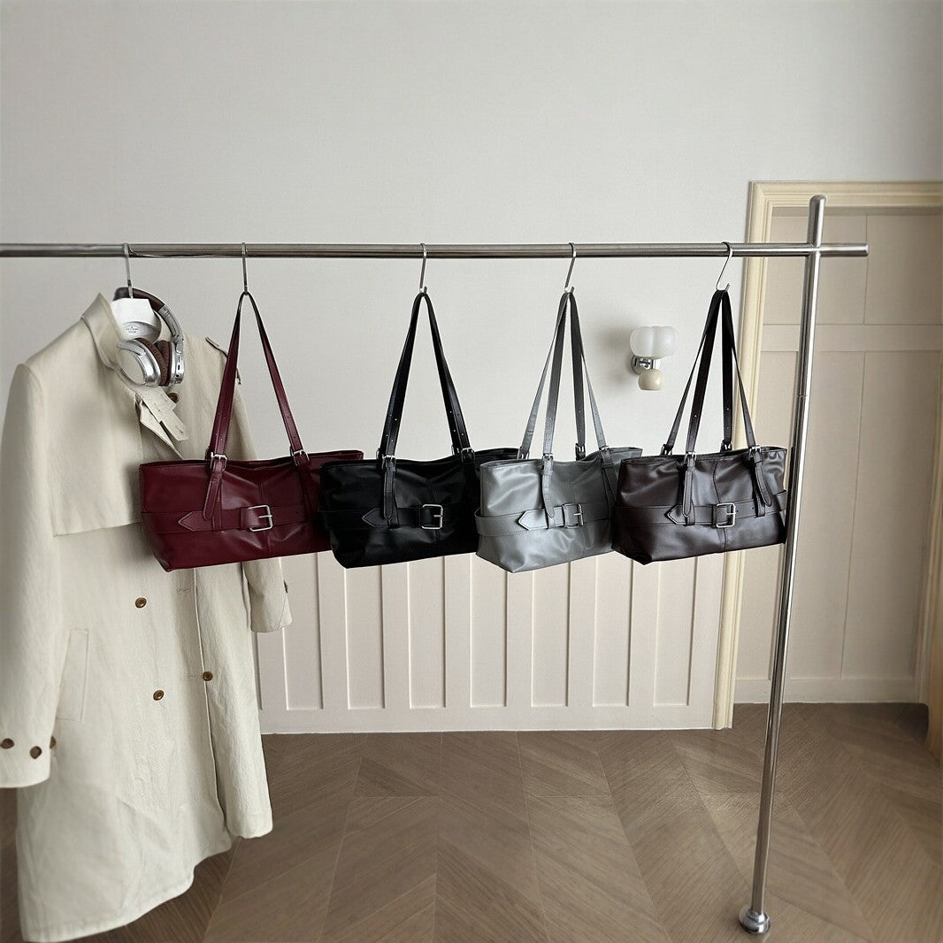 Sleek Structured Leather Tote