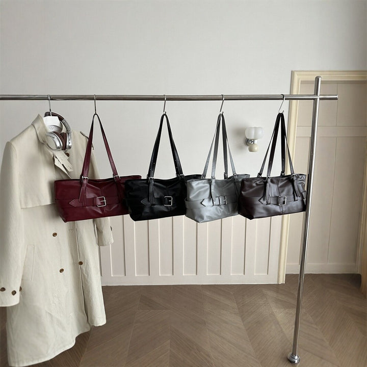 Sleek Structured Leather Tote