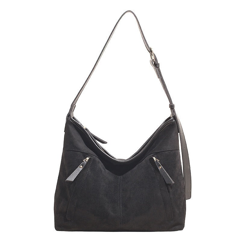 Stylish Suede Shoulder Bag