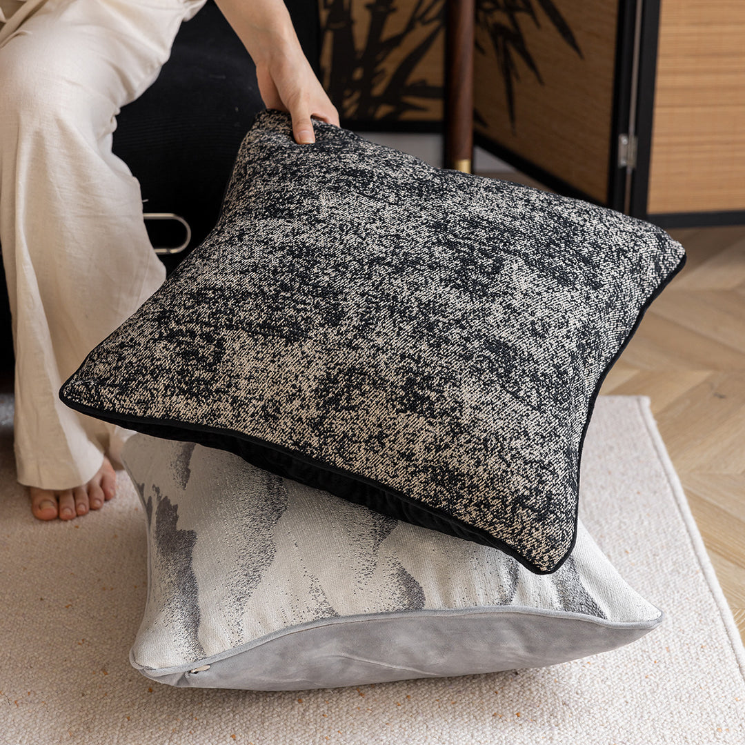 Artistic decorative pillow with cloud pattern