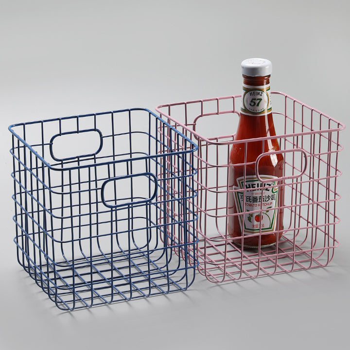 Unisex Wire Storage Basket with Ergonomic Handles Stornfield