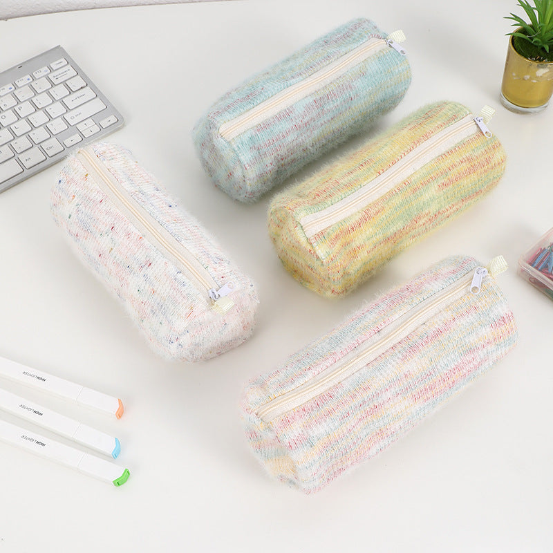 Cozy Multi-Color Zippered Pencil Case