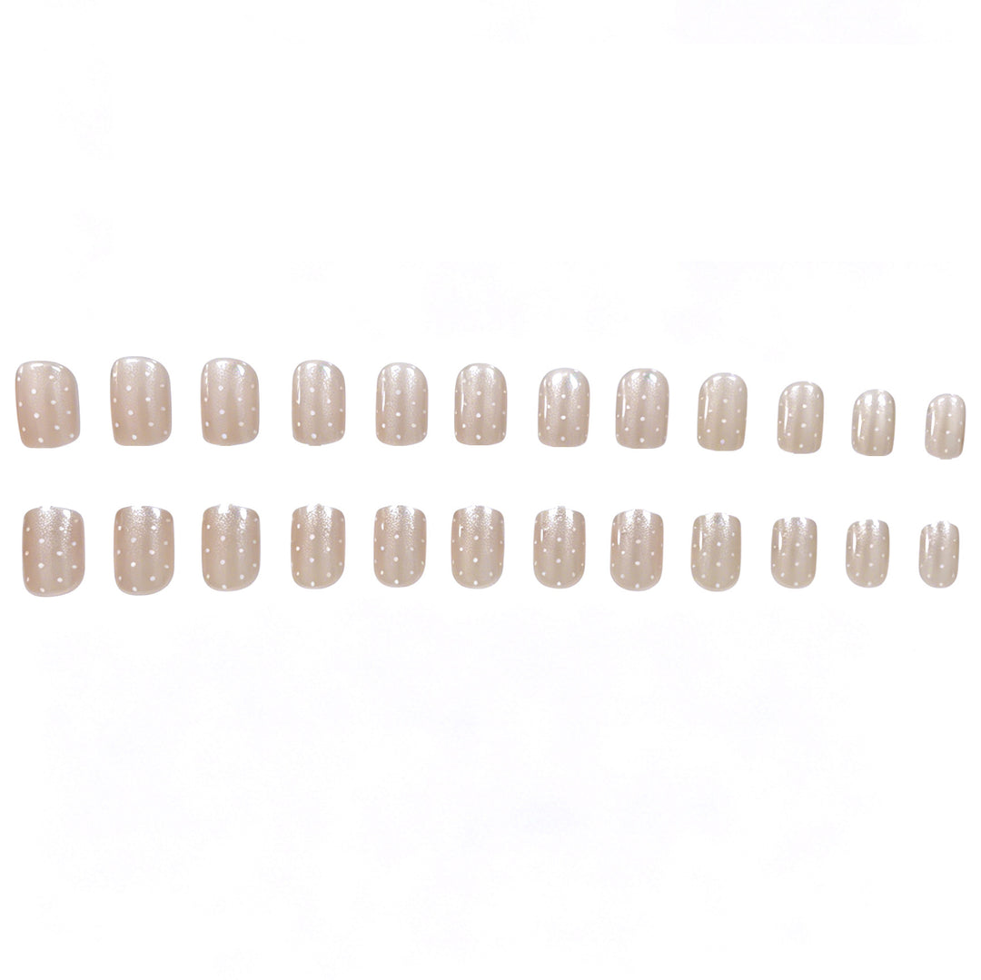 Elegant Glitter and Dot Acrylic Nail Enhancements Stornfield