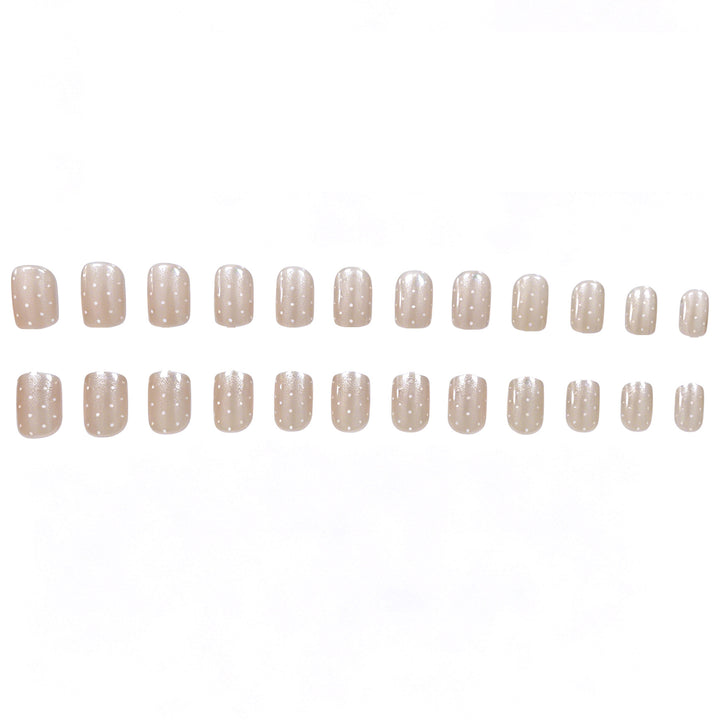 Elegant Glitter and Dot Acrylic Nail Enhancements Stornfield