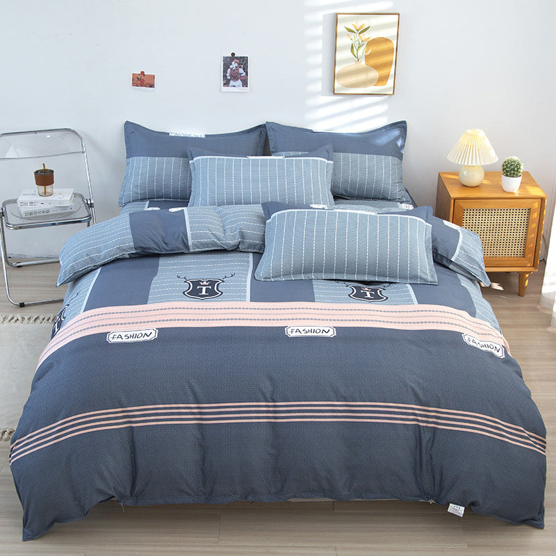 Modern Grid Pattern Comforter Set