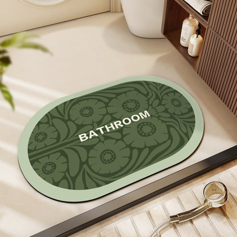 Decorative Floral Bathroom Mat Stornfield