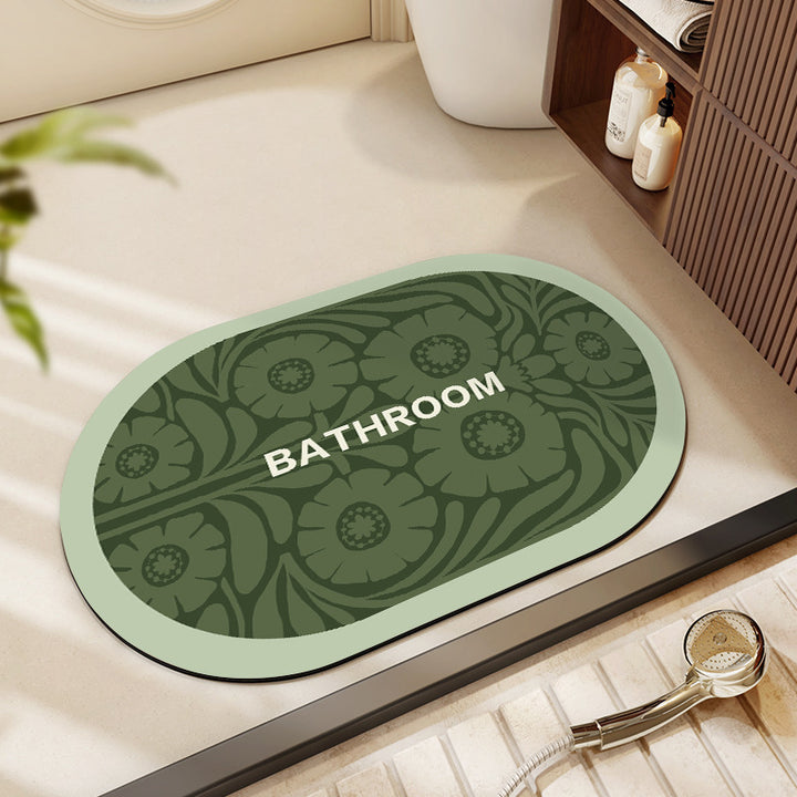 Decorative Floral Bathroom Mat Stornfield