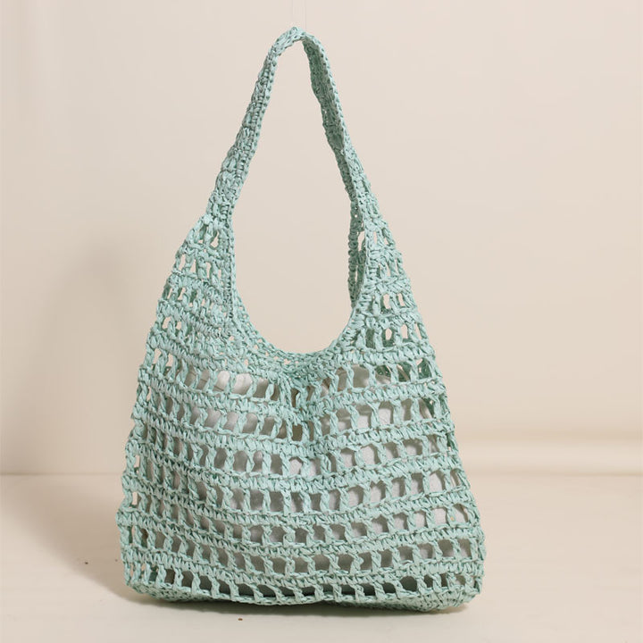Trendy net tote bag with gathered design Stornfield