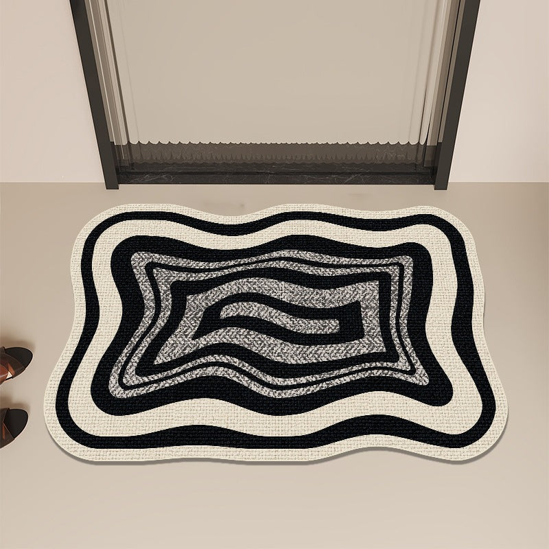 Modern Abstract Contoured Floor Mat