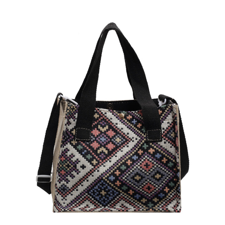 Decorative Patterned Canvas Tote Bag