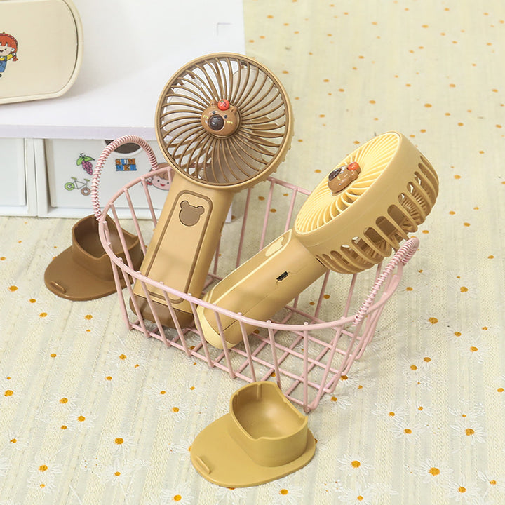 Women's Portable Mini Hand Fan with Cute Bear Design Stornfield
