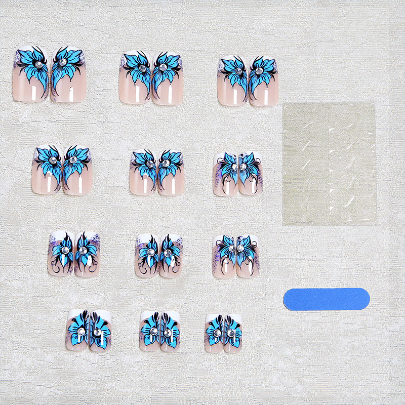 Artificial nails with floral details Stornfield