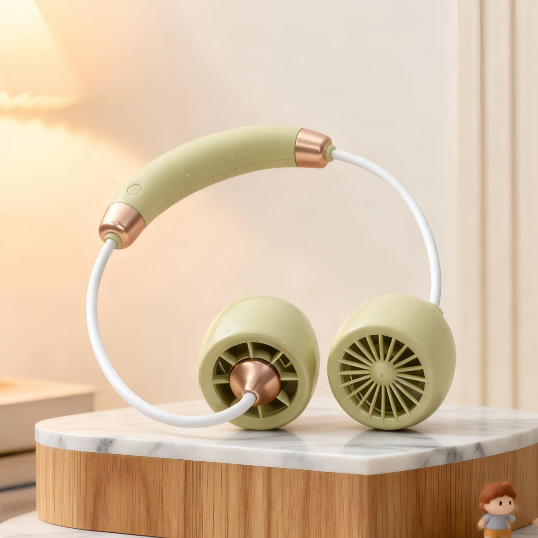 Women Portable Neck Fan with Flexible Arm and USB Connection Stornfield
