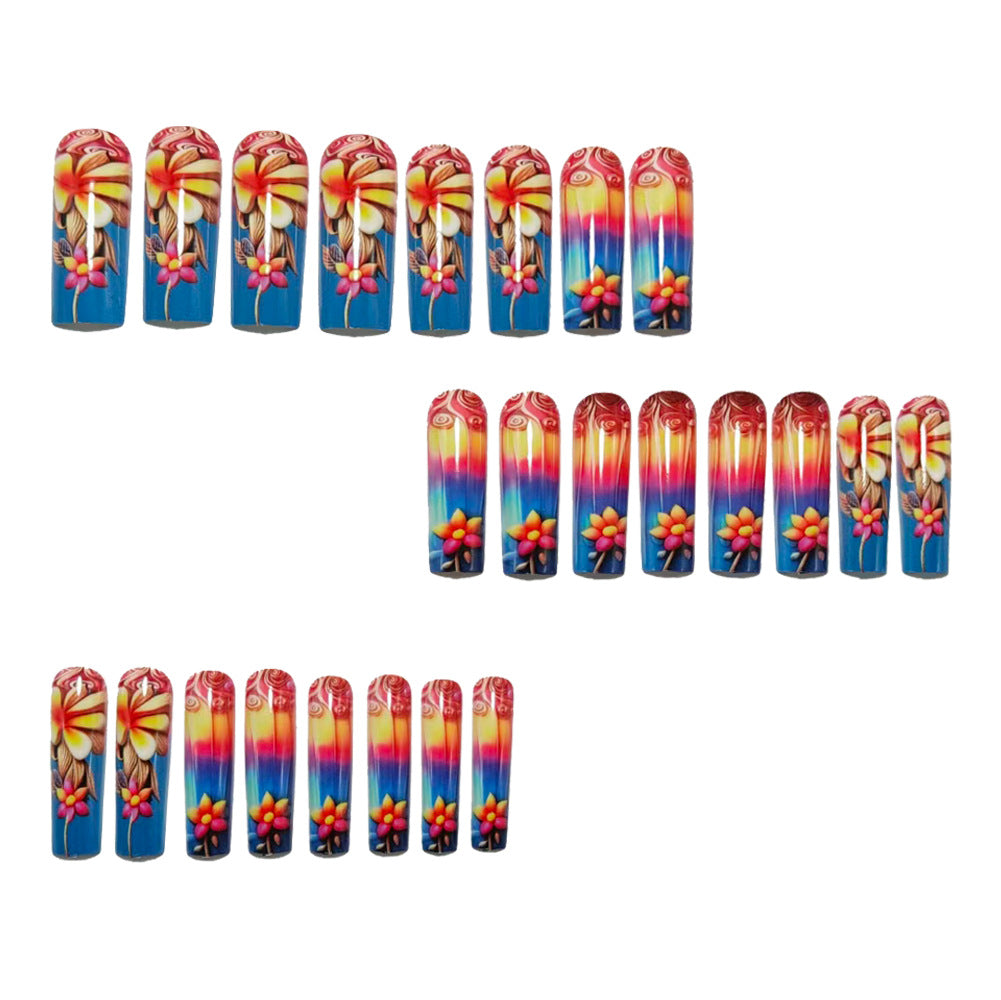 Artificial nails in stylish floral design Stornfield