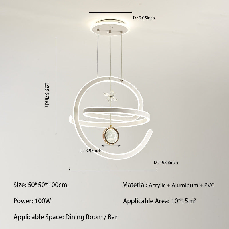 Modern Spiral LED Pendant Light
