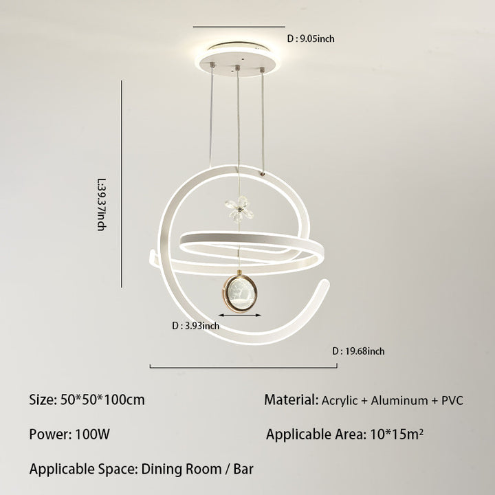 Modern Spiral LED Pendant Light