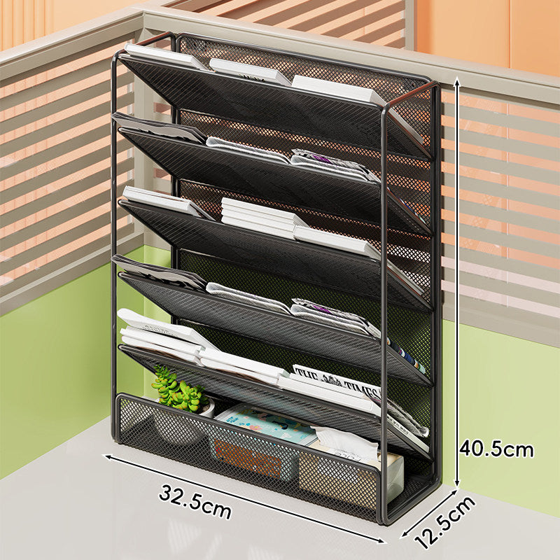 Mesh Wall-Mounted Document and Magazine Organizer