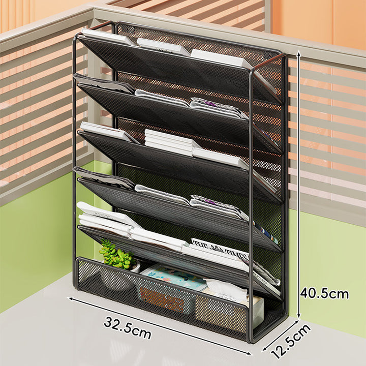 Mesh Wall-Mounted Document and Magazine Organizer