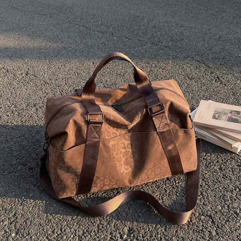 Stylish Leopard Print Sports Duffle Bag