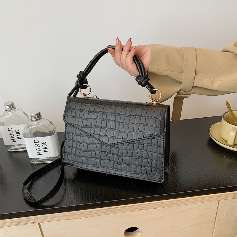 Crocodile-Embossed Handcrafted Crossbody Bag Stornfield