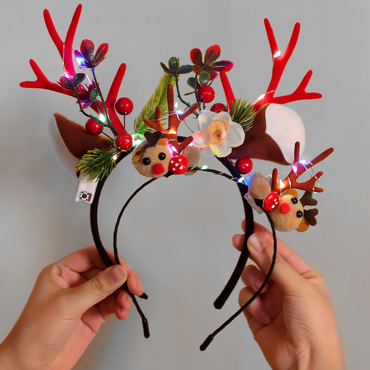 Festive Reindeer Antler Headband