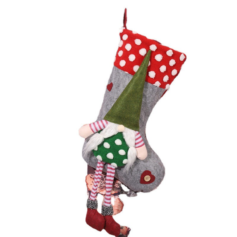 Playful Christmas stocking with gnome motif Stornfield