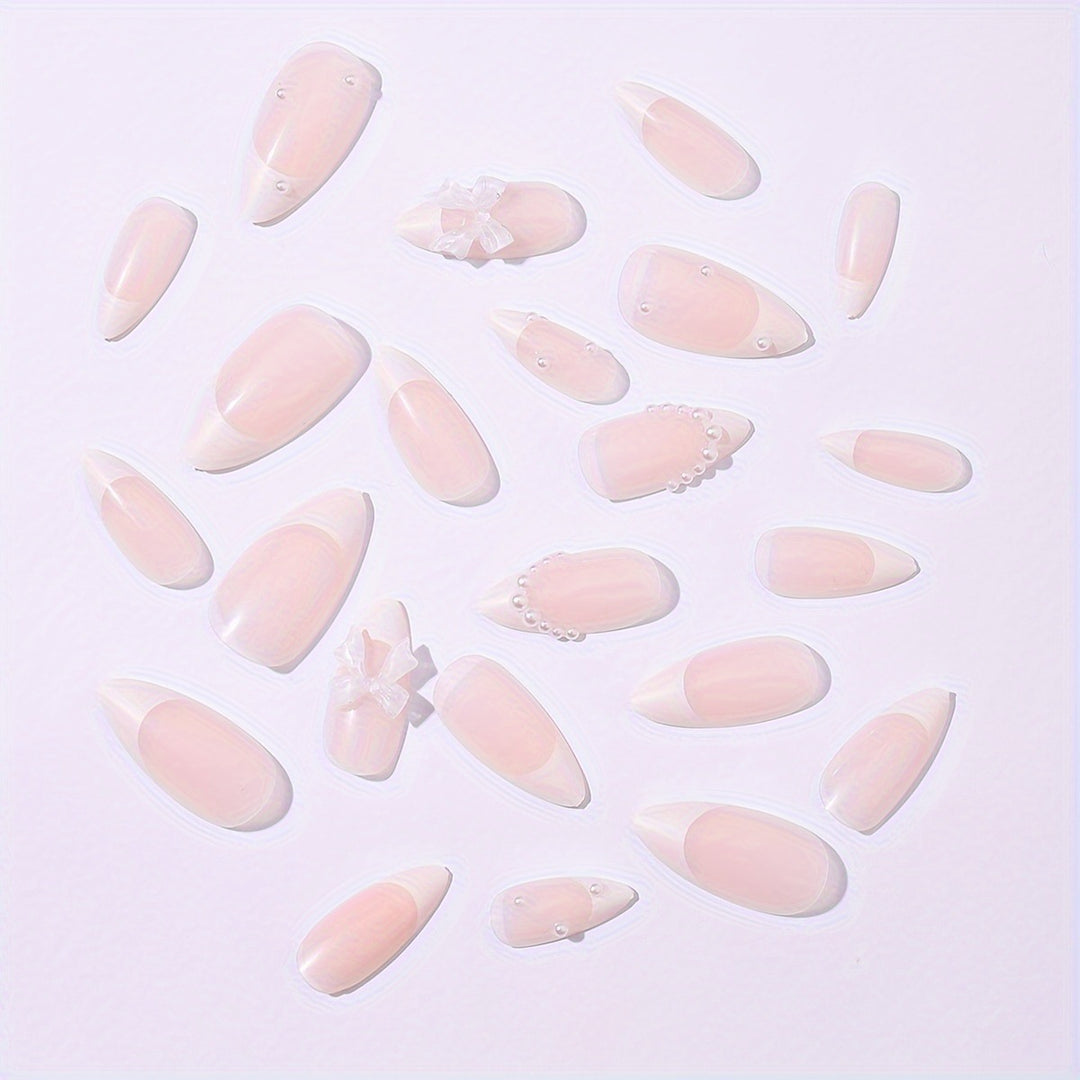 Artificial nail set with elegant decorative elements Stornfield