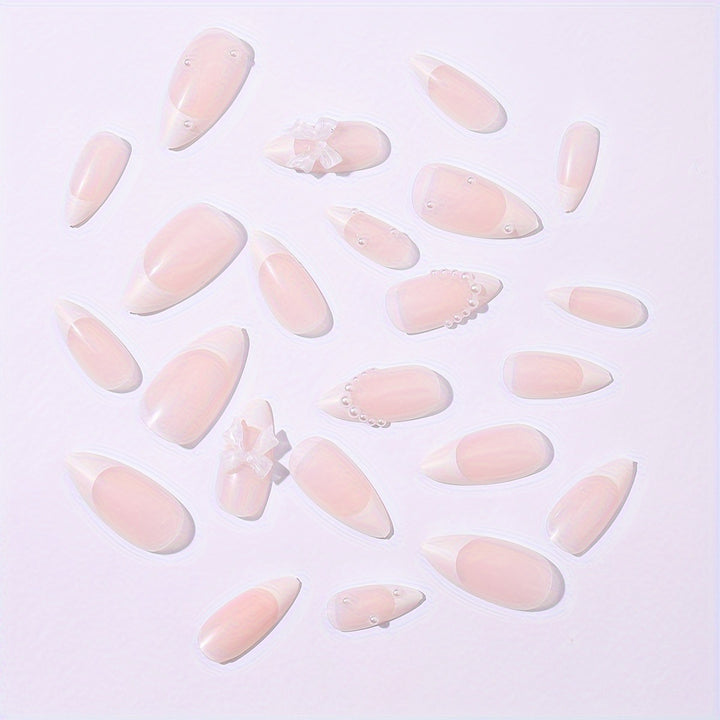 Artificial nail set with elegant decorative elements Stornfield