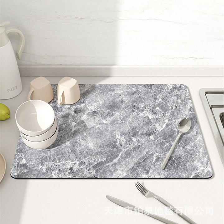 Stylish Marble-Effect Kitchen Mat Stornfield