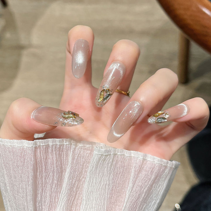 Glitter-Embellished Press-On Nail Extensions Stornfield