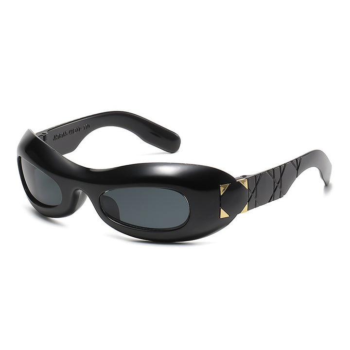 Women's futuristic designer sunglasses with innovative Stornfield frame