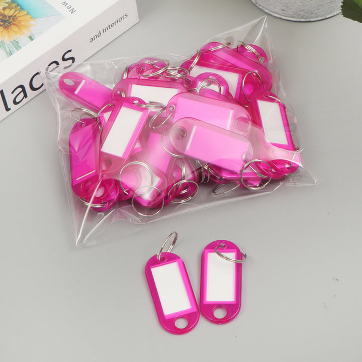 Unisex writable keychain with clear labeling field Kalsten
