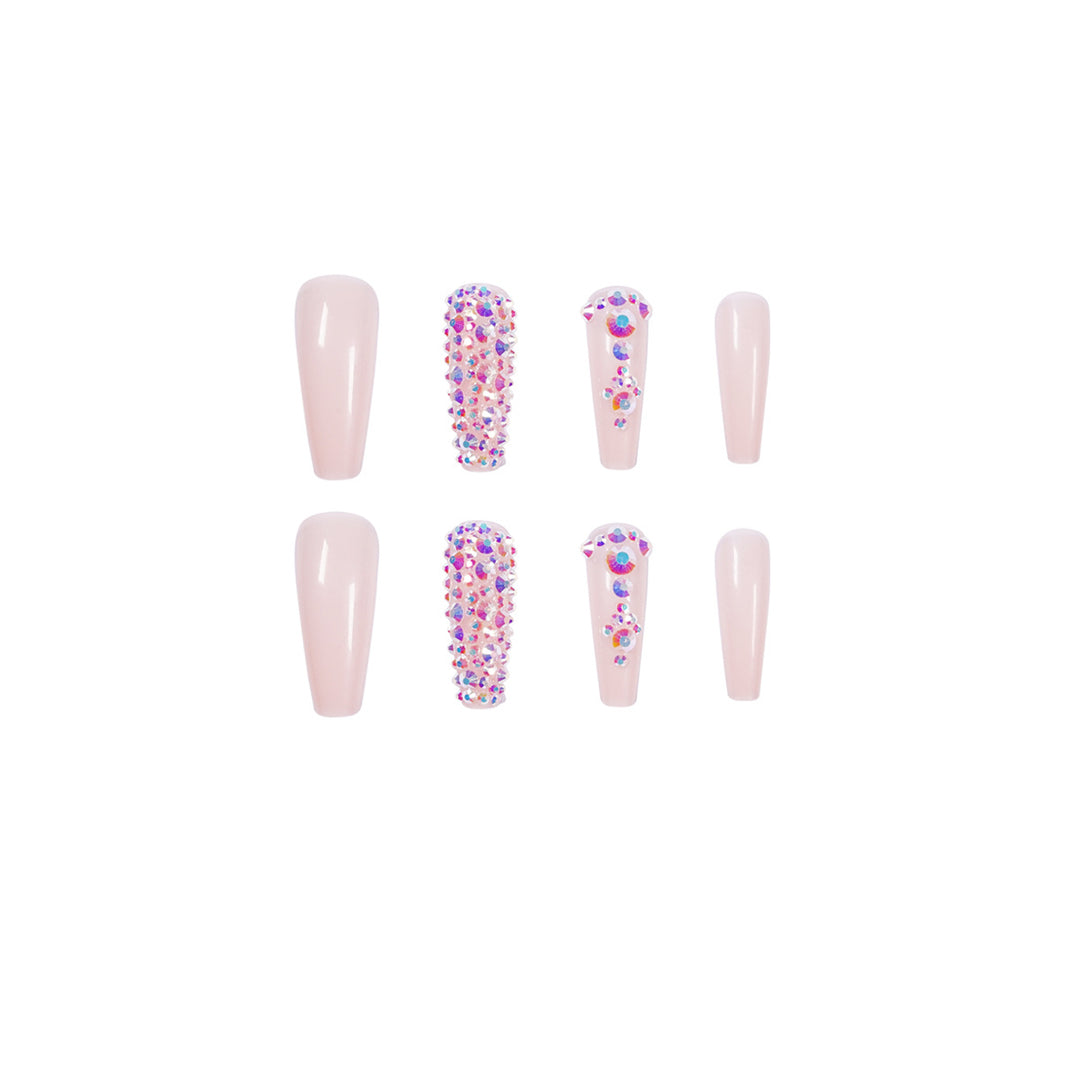 Glamorous nail extensions with rhinestone accents Stornfield