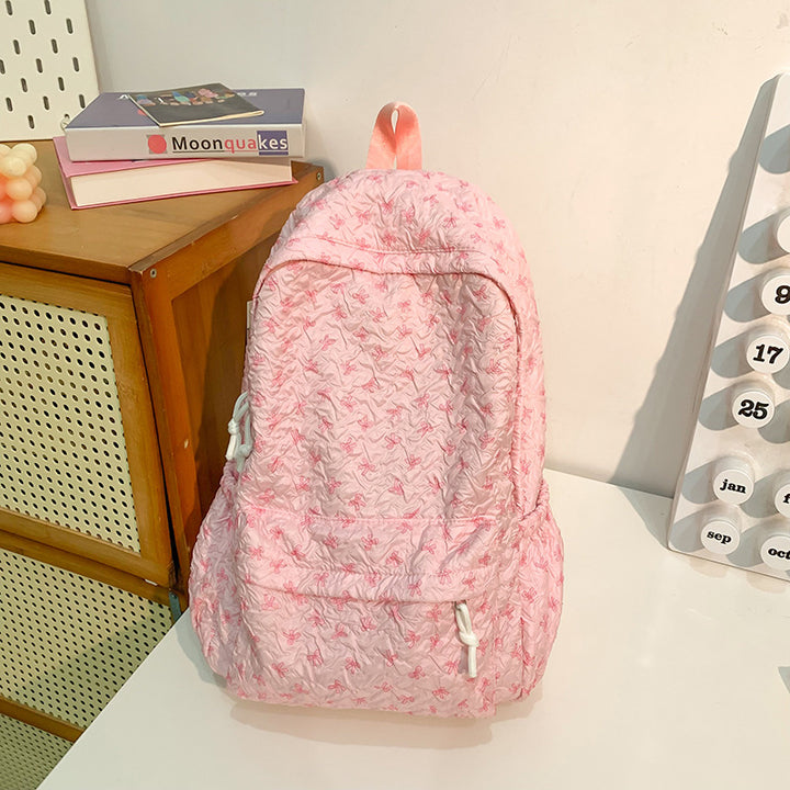 Quilted Floral Patterned Backpack Stornfield