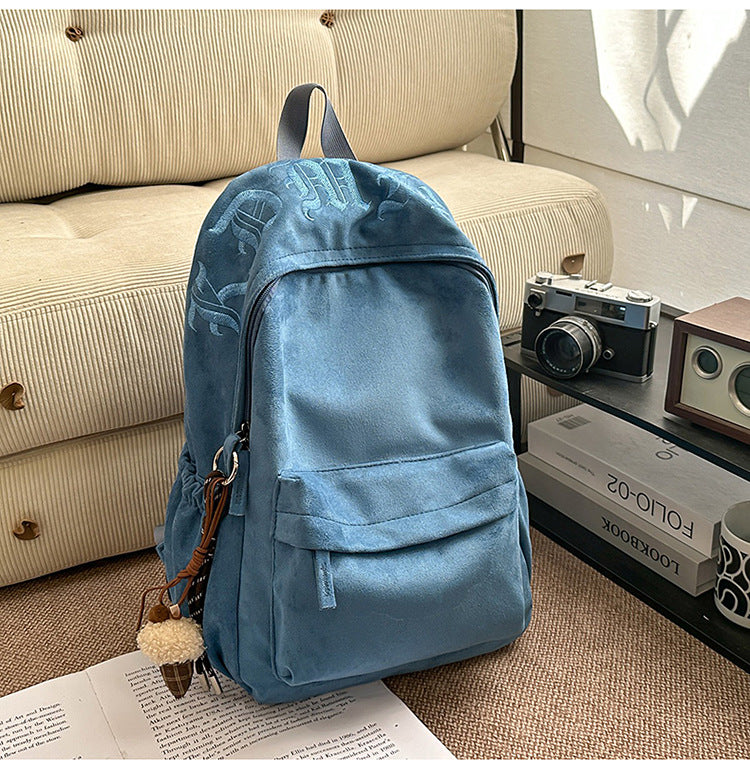 Casual Suede School Backpack Stornfield