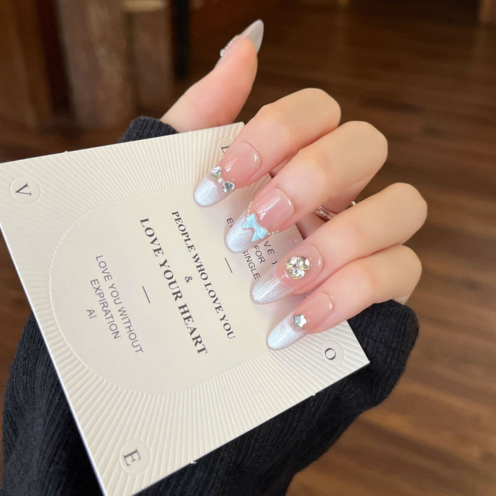 Decorative Press-On Nail Art with 3D Accents Stornfield