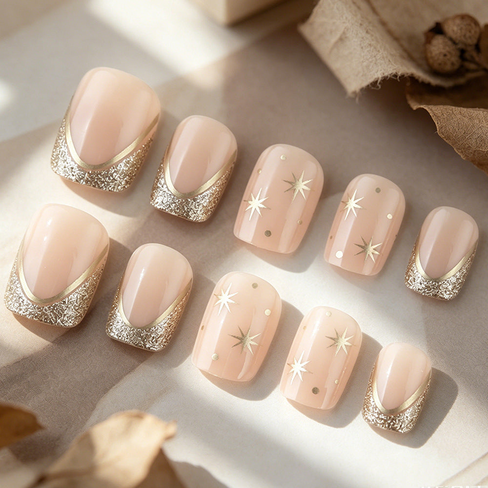Luxurious Star-Embellished Nail Art Set Stornfield