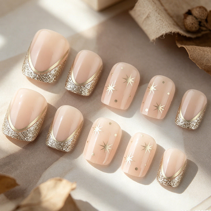 Luxurious Star-Embellished Nail Art Set Stornfield