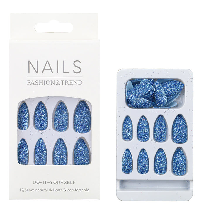 Glittering Almond-Shaped Press-On Nail Tips Stornfield