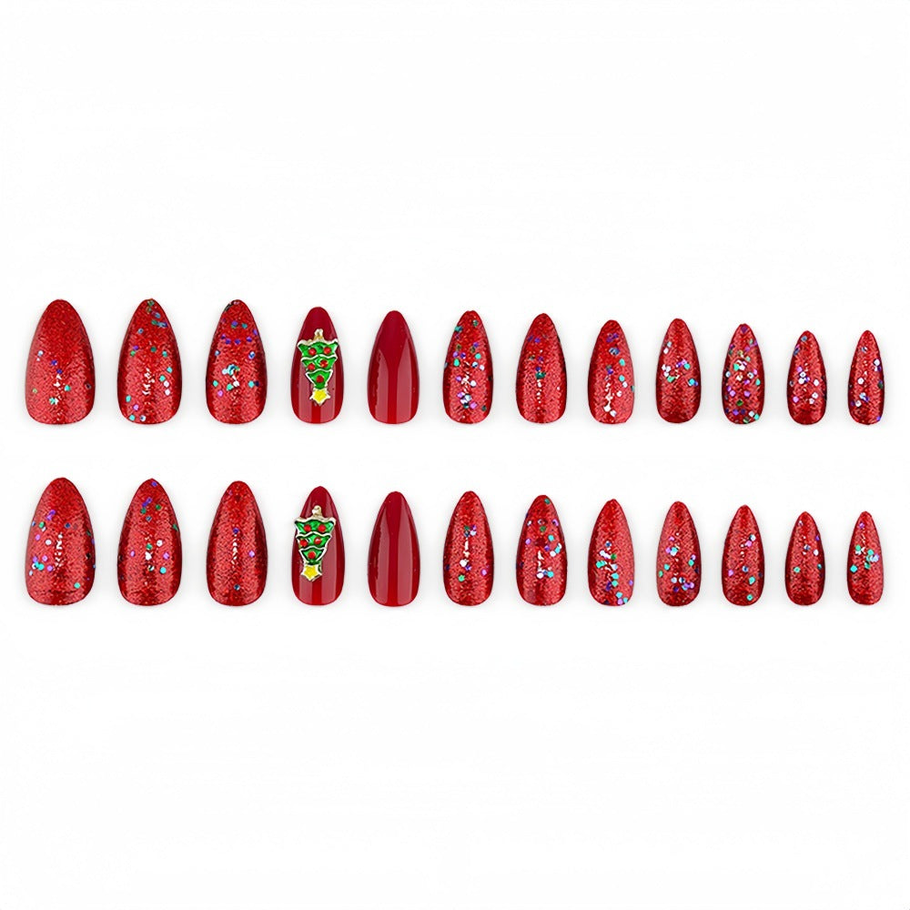 Artificial nails with festive Christmas design Stornfield