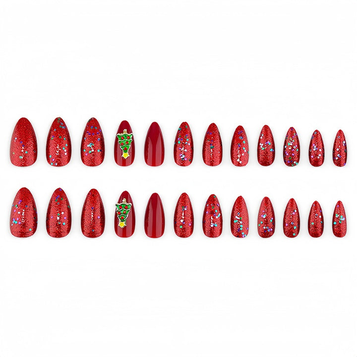 Artificial nails with festive Christmas design Stornfield