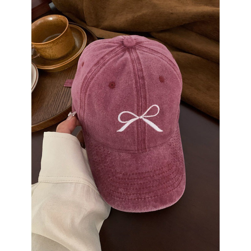 Women's Embroidered Bow Detail Adjustable Baseball Cap Stornfield