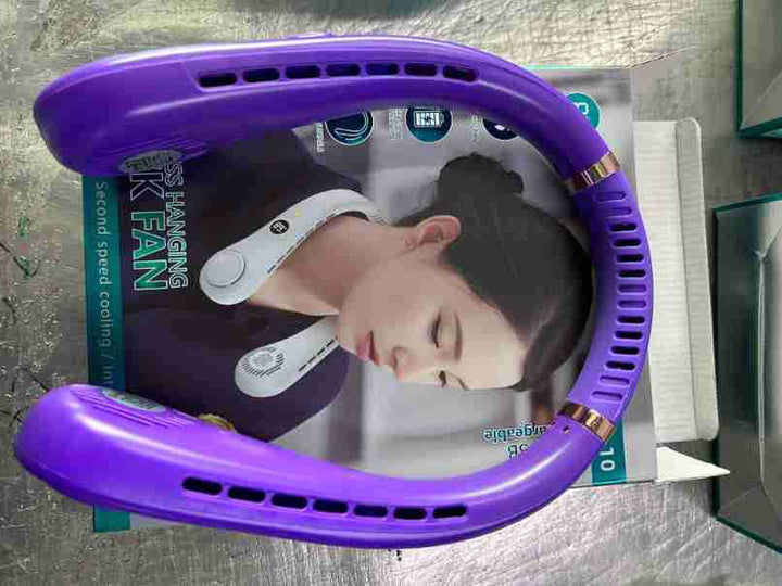 Women's Portable Neck Fan with Temperature Display Stornfield