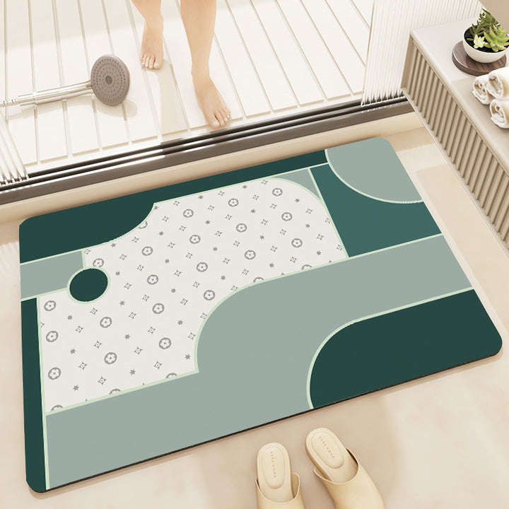 Geometric Patterned Bath Mat Stornfield