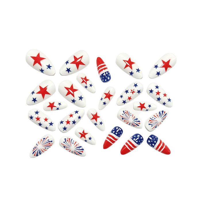 Art nails with patriotic designs Stornfield