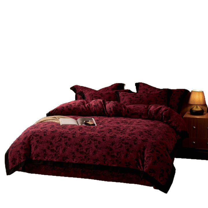 Velvet Jacquard Duvet Cover Set