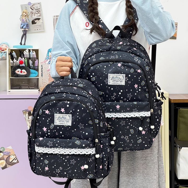 Playful Star-Printed School Backpack Stornfield